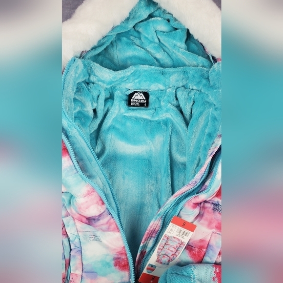 Snozu Winter Puffet Cotton‎ Candy Colors  Jacket with hat Size 6 - Picture 10 of 16